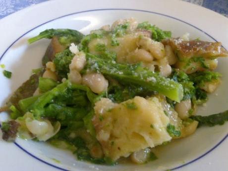 Pancotto con cime di rapa e fagioli