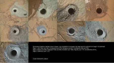 Nove fori su Marte: Curiosity ha assaggiato Greenhorn