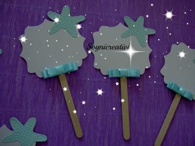 :Matrimonio: coni riso e segnagusto confetti tema mare con stelle marine tiffany