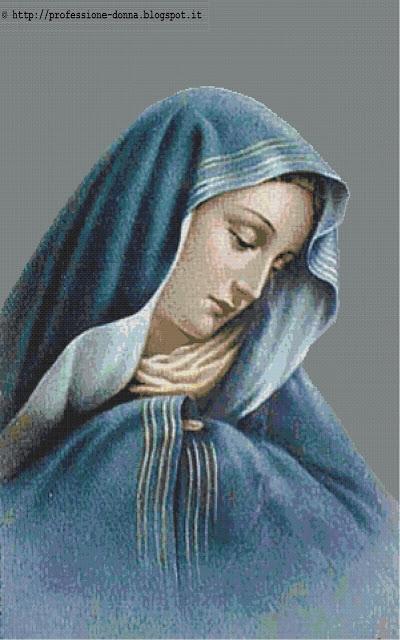 Schema a punto croce: Madonna Addolorata_1