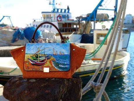Regali di natale per donna: originali idee regalo per Lei borsa-in-pelle-made-in-italy-dipinta-a-mano