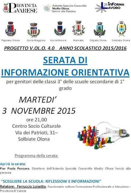 PROGETTO V.OL.O. 4.0 ANNO SCOLASTICO 2015/2016