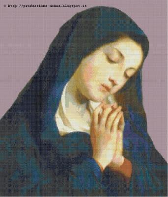 Schema a punto croce: Madonna Addolorata_4