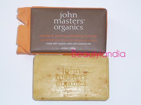 JOHN MASTERS ORGANICS - Saponetta alla lavanda, geranio rosa e ylang ylang, Saponetta esfoliante arancia e ginseng -