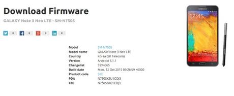 Download firmware  N750SKSU1COJ3_N750SSKC1COJ3_SKC Aggiornamenti Samsung: coinvolti Galaxy S6, Galaxy S6 Edge Plus, Galaxy Note 5 e anche Galaxy Note 3 Neo  SamMobile