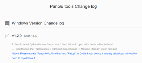 Il tool Pangu, per eseguire il Jailbreak di iOS 9.0.1 e iOS 9.0.2, si riaggiorna correggendo diversi problemi [Aggiornato x3 Vers. 1.2.0 (anche il pacchetto Pangu 9.0.x Untether vers. 1.2 su Cydia) al momento solo per Windows]