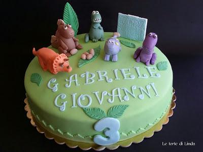 Per il nipotino della mia collega, la torta dinosauri per...