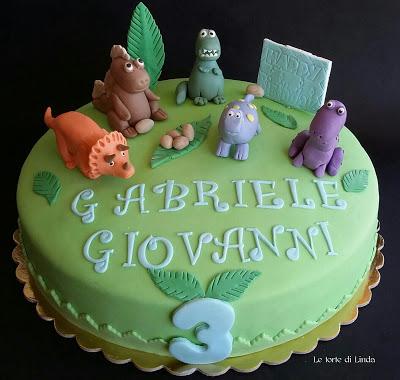 Per il nipotino della mia collega, la torta dinosauri per...