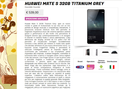 [Offerta] Huawei Mate S a 539€ su Gli Stockisti