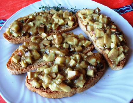 Crostini ai funghi porcini (Boletus Aereus)