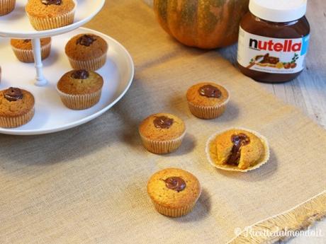 Muffin alla zucca con cuore di Nutella