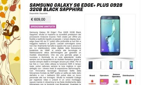 Promozione Samsung Galaxy S6 Edge Plus G928 32GB Black Sapphire Gli Stockisti Smartphone cellulari tablet accessori telefonia dual sim e tanto altro