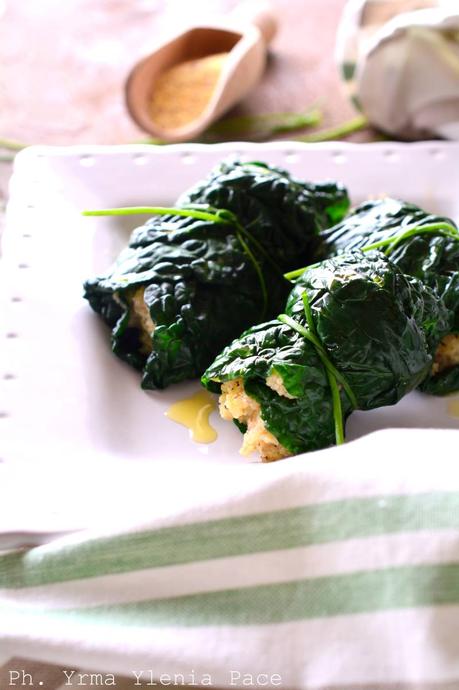 involtini di cavolo nero alla polenta taragna