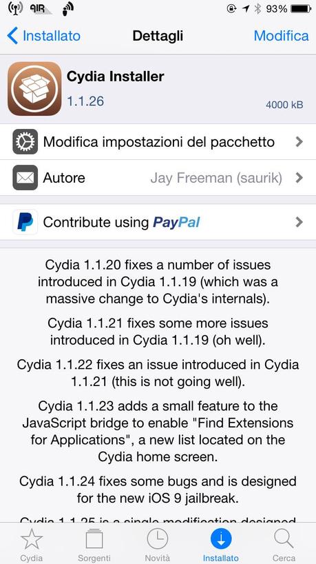 Saurik aggiorna il Cydia Substrate e il Cydia Installer per renderli compatibili con Pangu, il tool per eseguire il Jailbreak di iOS 9.x.x [Vers. 0.9.6101, Vers. 1.1.26]