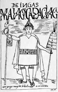 Manco Cápac secondo Guaman Poma de Ayala.