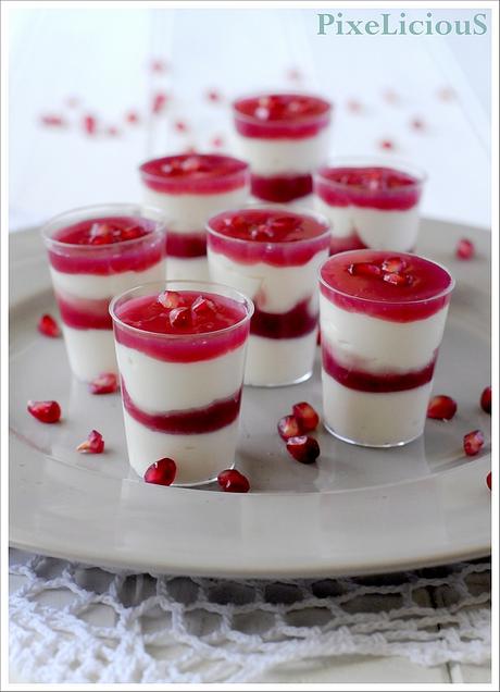 Mousse Dolce di Ricotta con Coulis di Melagrana