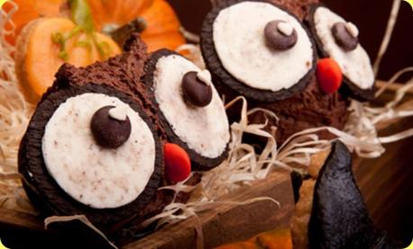 Muffin di Halloween a forma di gufo