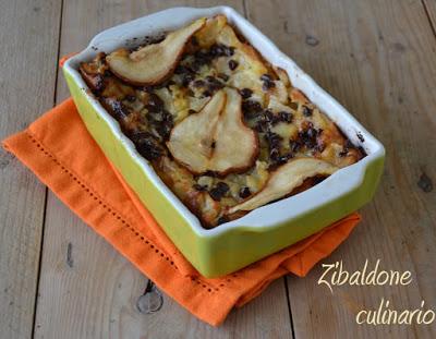 Clafoutis pere e cioccolato