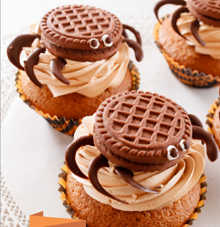 Muffin al cioccolato con ragnetti