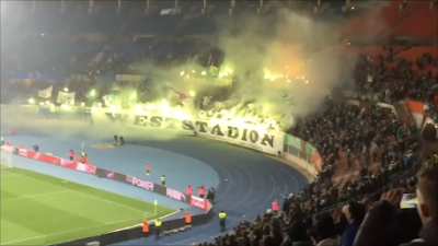 (VIDEO)Rapid Wien fans pyros vs Austria Salzburg 28.10.2015
