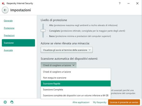 [Guida] Come abilitare o disabilitare la scansione automatica delle unità USB in [Kaspersky]