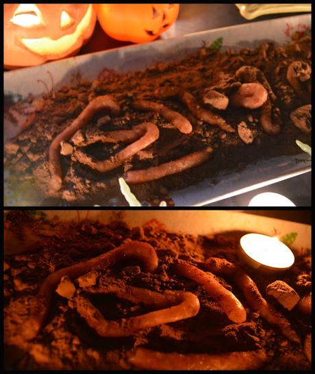 Happy Halloween with earthworms