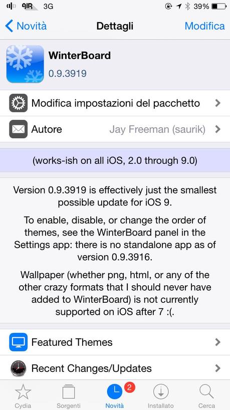Tweak Cydia (iOS 9.x.x) – Winterboard si riaggiorna supportando adesso anche iOS 9.x.x [Aggiornato Vers. 0.9.3919]