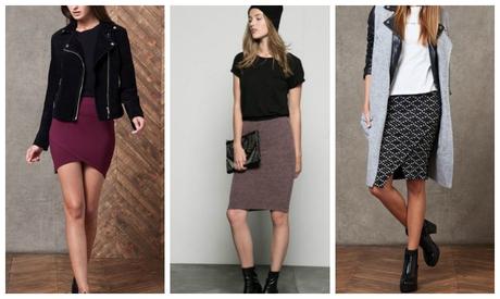 Tendenze moda autunno inverno 2015/2016: gonne a tubo e a incrocio