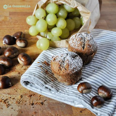 lacaccavella, muffin, farinacastagne, uva, grape, chestnut, sweet