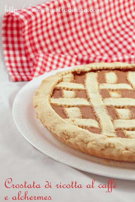 Crostata di ricotta al caffè e alchermes