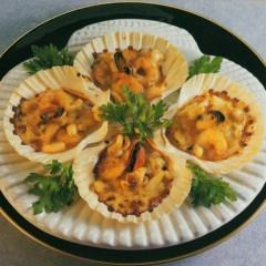 Conchiglie di pesce gratinate