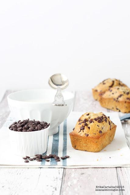 Plumcakes integrali con gocce di cioccolato