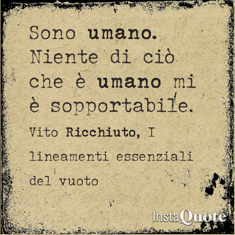 Segnalazione - I LINEAMENTI ESSENZIALI DEL VUOTO - MATTINO di Vito Ricchiuto