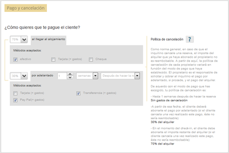 Metodo di pagamento e cancellazione