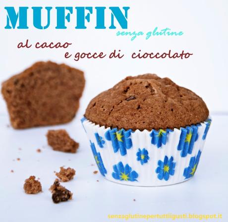 Muffin senza glutine al cacao e gocce di cioccolato