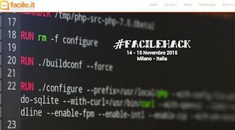 #Facilehack l’hackathon di Facile.it – Milano, 14 novembre