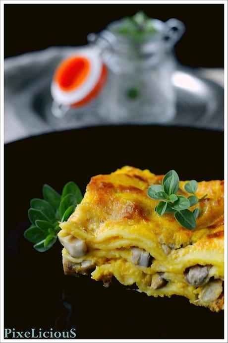 Lasagne con Zucca e Funghi Porcini