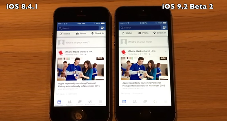 Speed test tra iOS 9.2 beta 2 vs iOS 8.4.1, chi sarà il più veloce tra iPhone 4s, iPhone 5 e 5S?