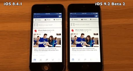 iOS 9.2 beta 2 vs iOS 8.4.1 – Speed test su iPhone 4s, iPhone 5 e 5S chi sarà il più veloce?