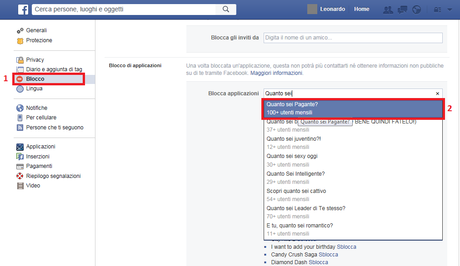 Come bloccare le notifiche di giochi e applicazioni Facebook (Candy Crush, Farmville, ecc.)