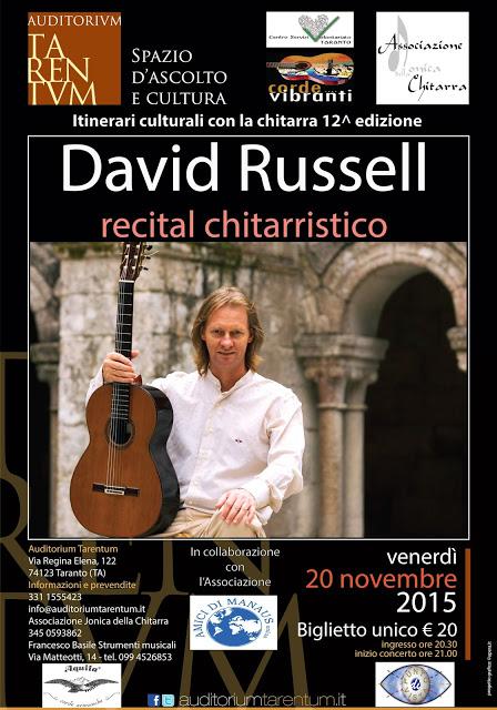 Recital e Masterclass David Russell, Lucia Pizzutel, Antonio Rugolo, Vincenzo Zecca