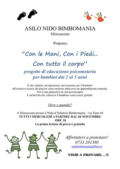 Psicomotricità 2-5 anni: vieni alla prova gratuita da Bimbomania