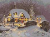 Schema punto croce: Paesaggio natalizio_10