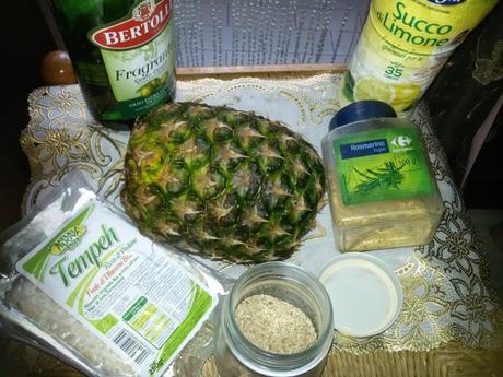 ricettevegan.org - ananas e tempeh grigliati - ingredienti