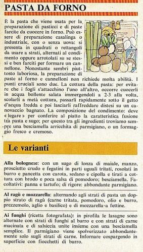 I classici: La pasta al forno o timballo di pasta,  Lasagne al tartufo