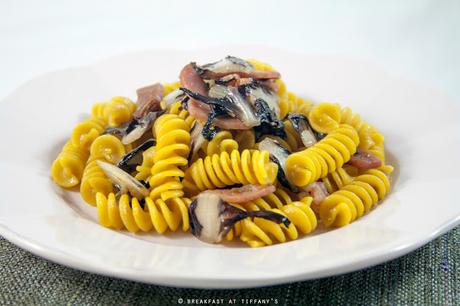 Pasta al radicchio, speck e zafferano / Red chicory, speck and saffron pasta recipe