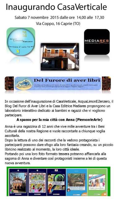 Sabato 7 Novembre - Inaugurando Casa Verticale a Caprie