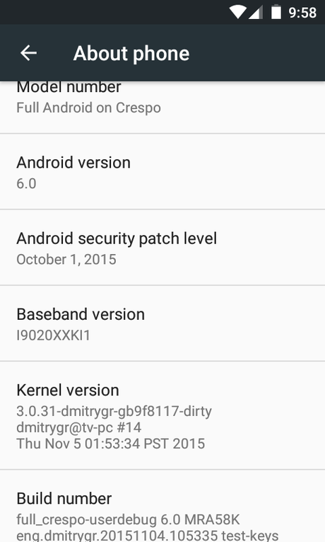 Android 6.0 Marshmallow disponibile per Nexus S