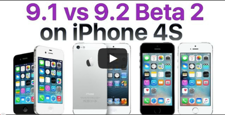 Nuovo speed test tra iOS 9.2 beta 2 vs iOS 9.1 effettuato su iPhone 4s, iPhone 5 e 5s
