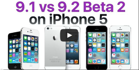 Nuovo speed test tra iOS 9.2 beta 2 vs iOS 9.1 effettuato su iPhone 4s, iPhone 5 e 5s